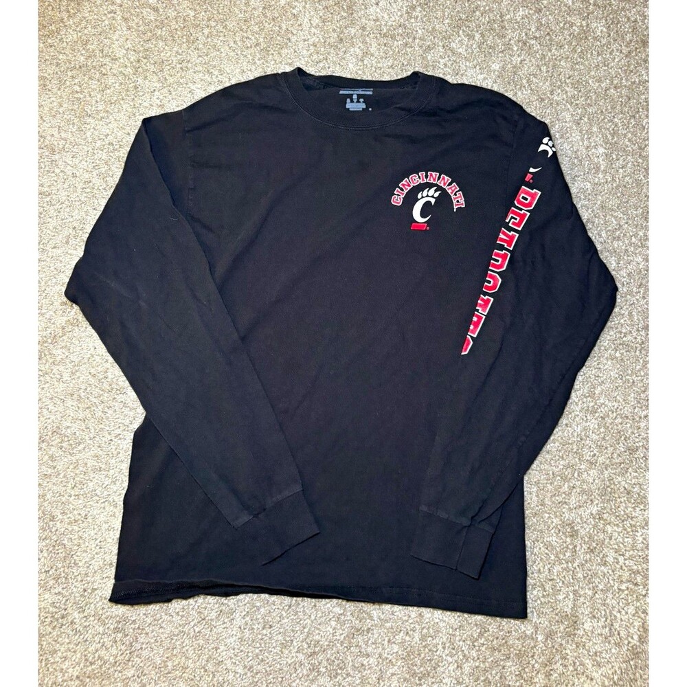 Champion Authentic Athleticwear Cincinnati Bearcats Graphic LS Tee Black M